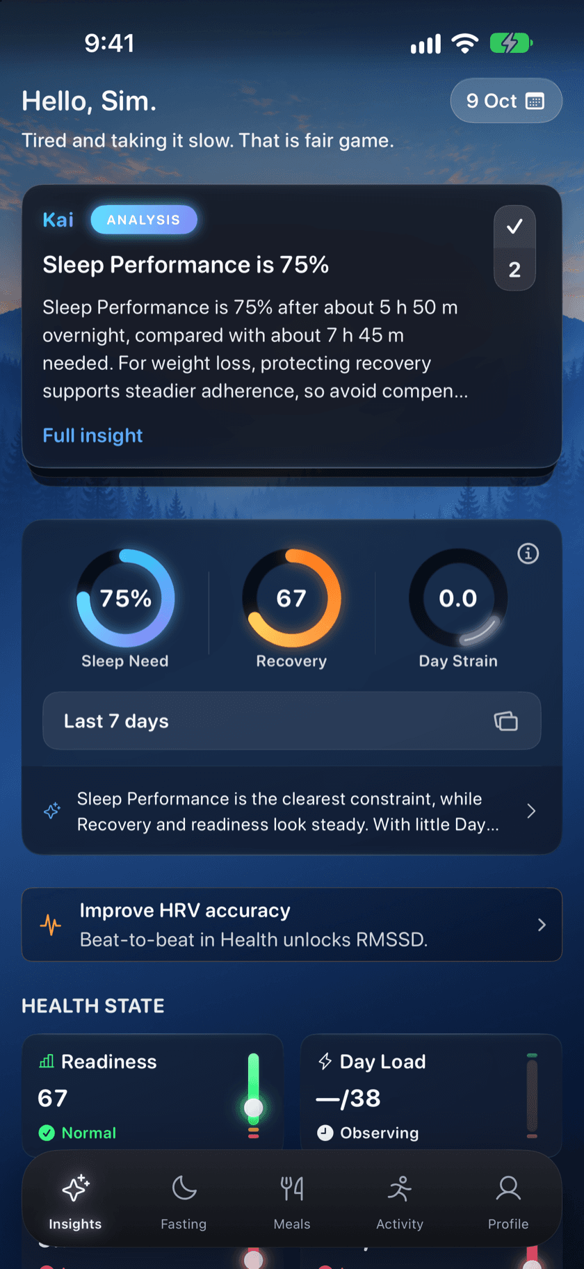 Zen Lean app screen