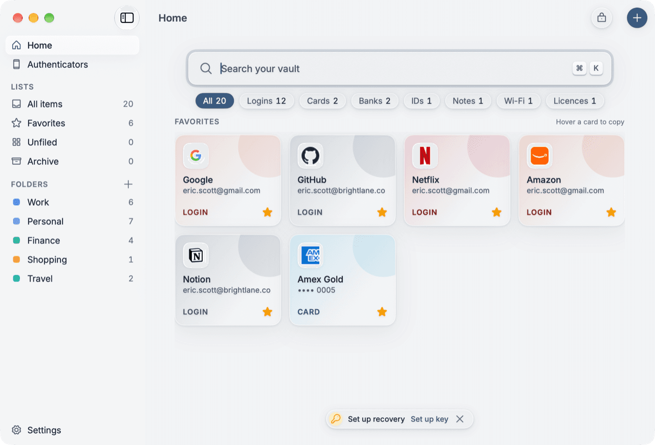 Zen Passwords app on Mac