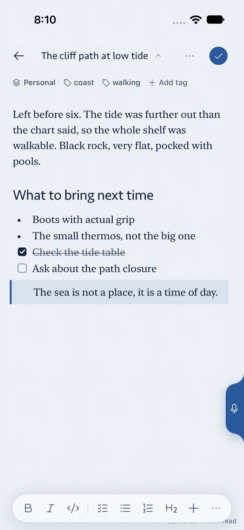 Zen Slate app screen 2