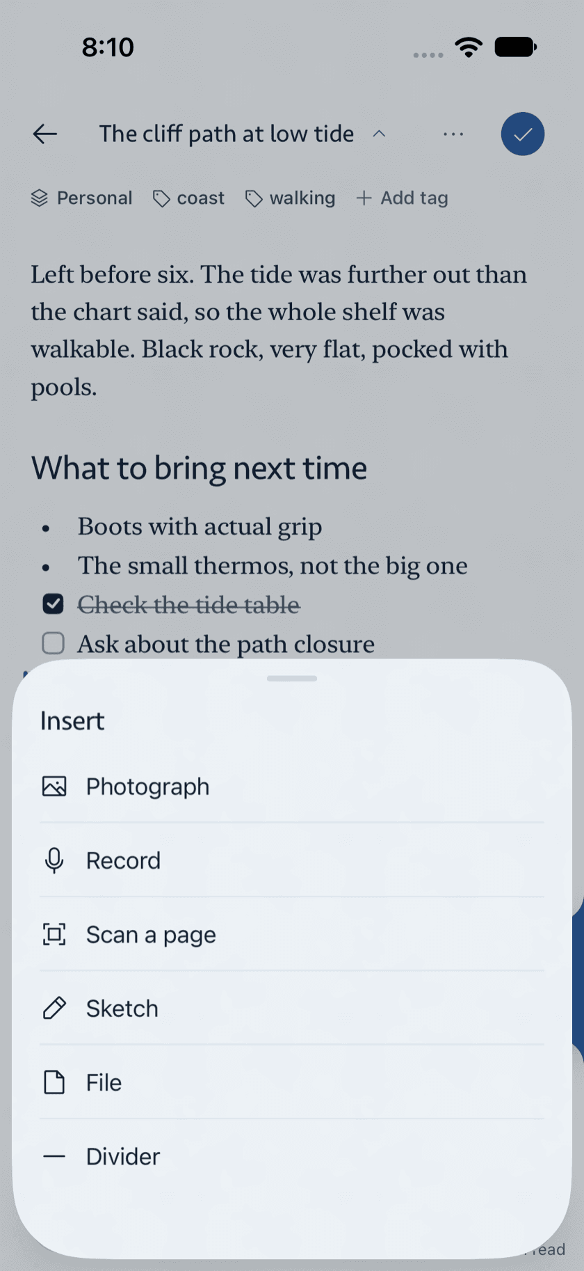 Zen Slate app screen 2