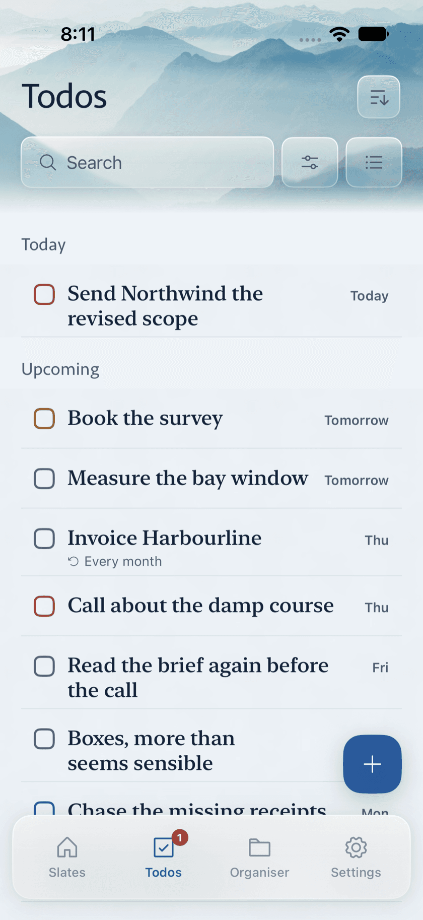 Zen Slate app screen 1