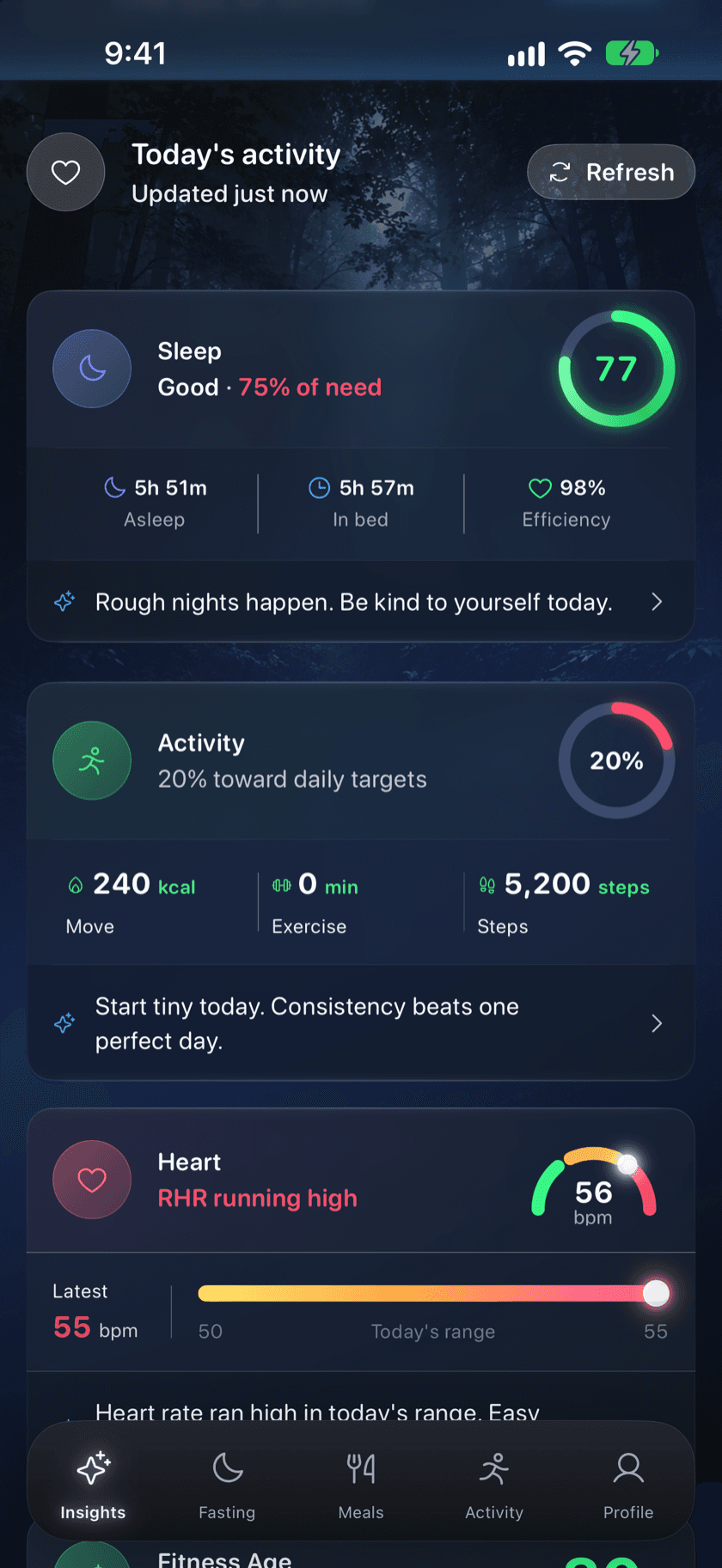 Zen Lean app screen 1